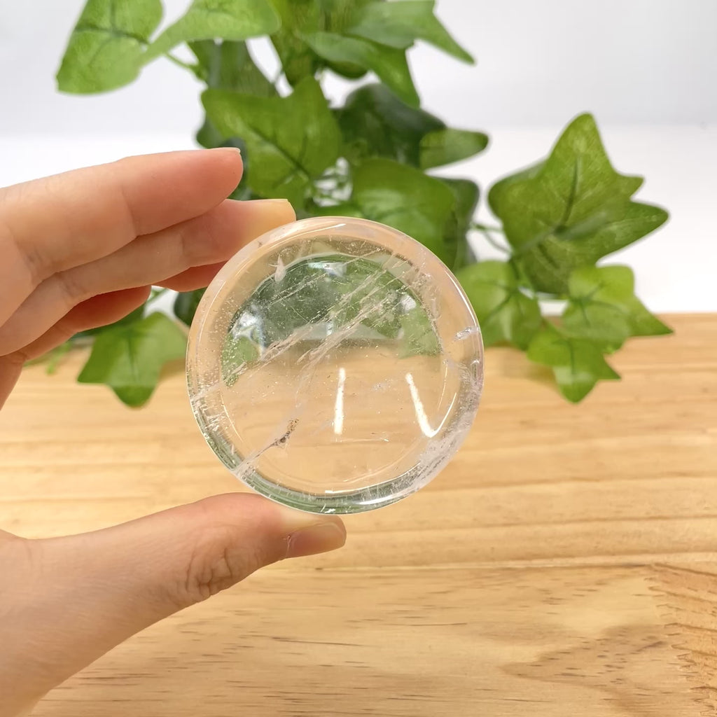 Clear Quartz Bowl - White Crystal Bowl for Chakra Healing, Crystal Charging & Desktop Ornament