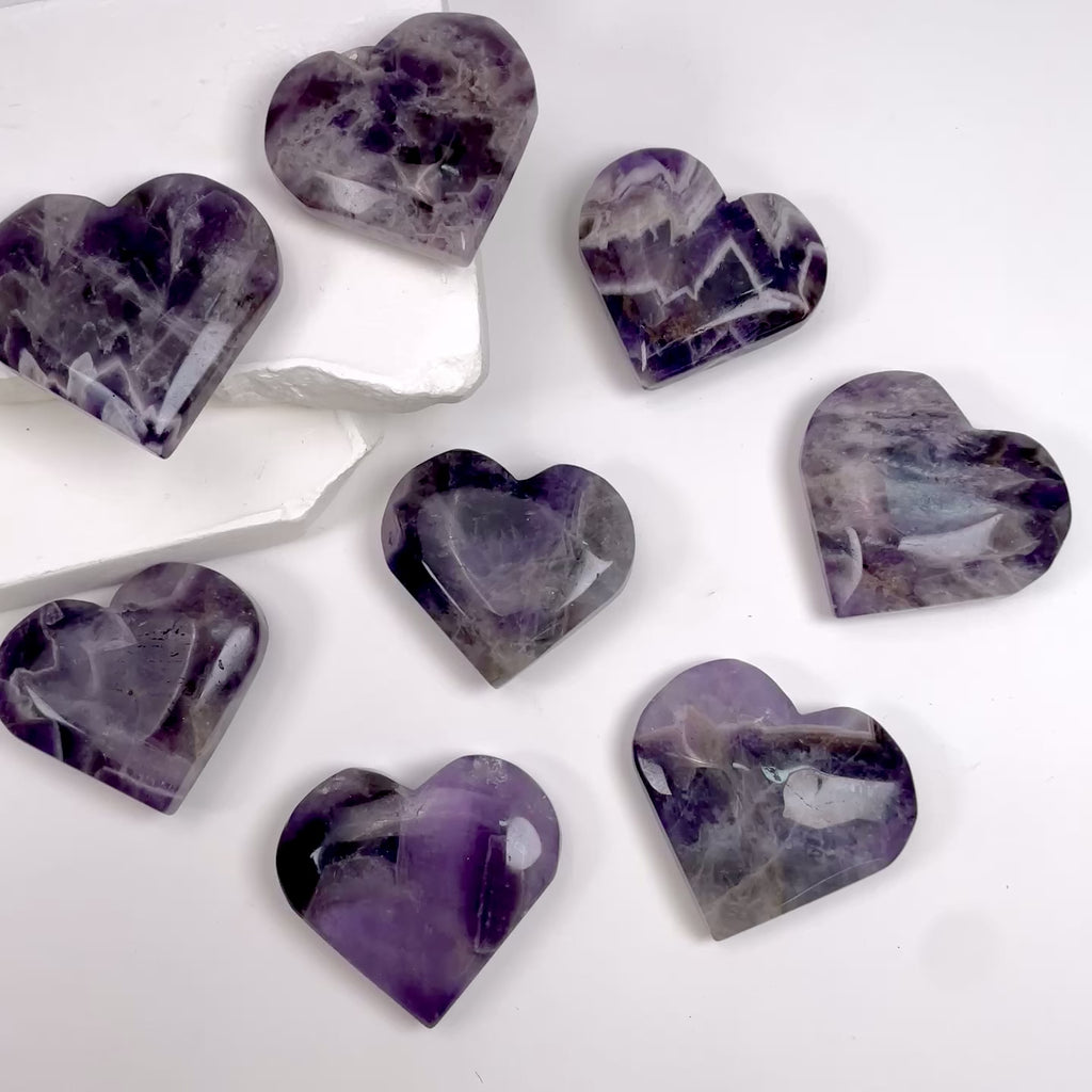 Dream Amethyst Heart Palm Stone